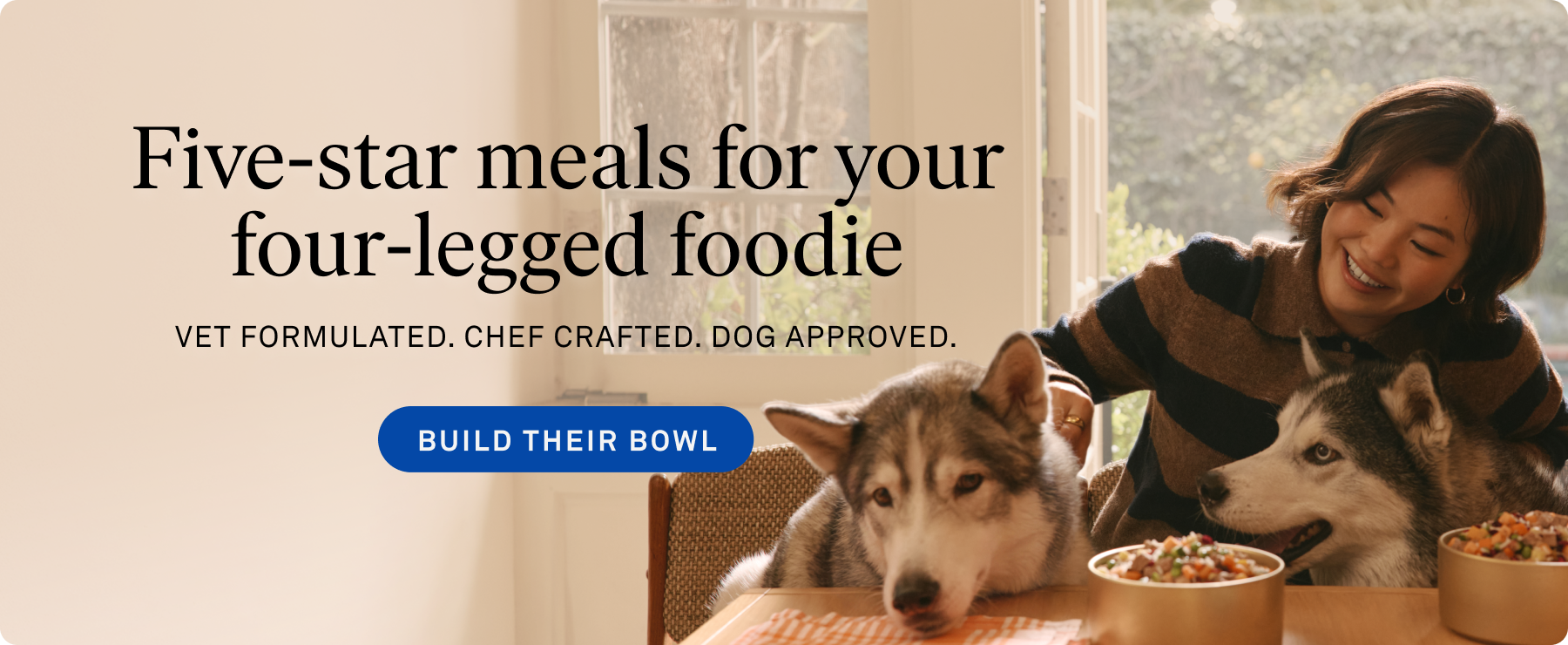 Desktop Banner Ad Five star meals for your four legged foodie