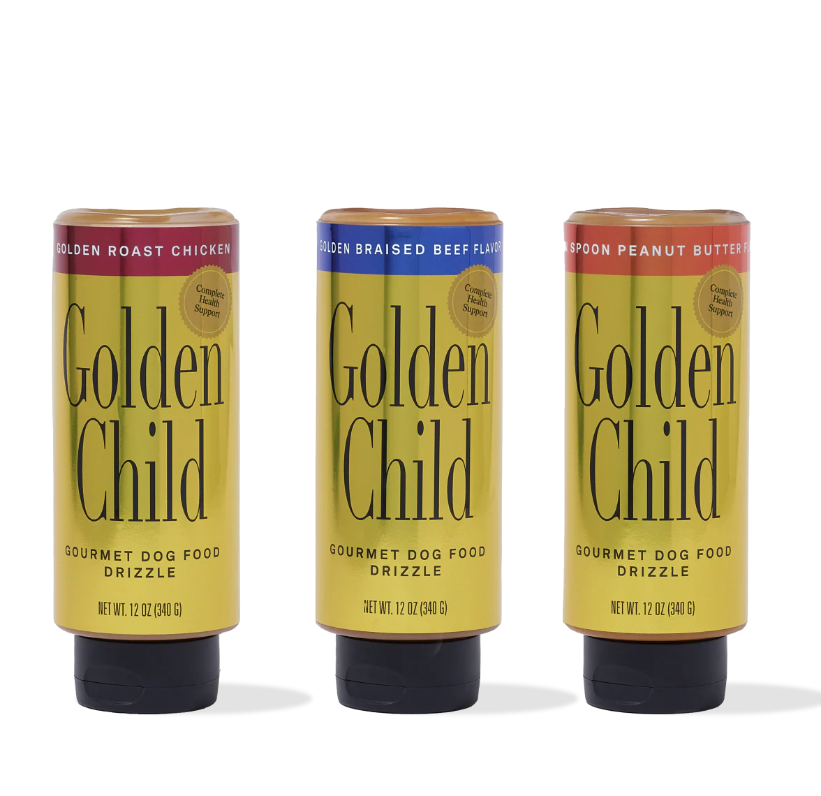 Golden Child drizzle bottles